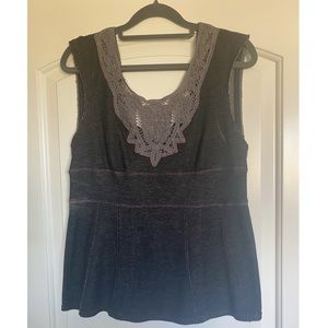 Free people lace top with open back